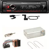 Pioneer MVH-S420DAB Bluetooth USB DAB+ MP3 Einbauset für Renault Clio 1 2 Twingo