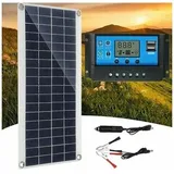 Jalleria - 300 w 12 v Solarpanel, Solarpanel-Set, Batterieladegerät-Set mit 60 a Solarladeregler für Wohnmobil, Yacht, Outdoor, Garten, Beleuchtung