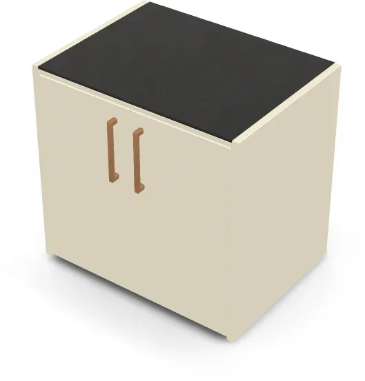 Brabura CT 90 Oven - Schwarz / Perle Blanche / Holzgriff