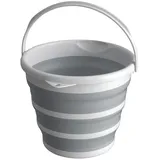 Intirilife Putzeimer Falteimer 10 L Grau - Weiß