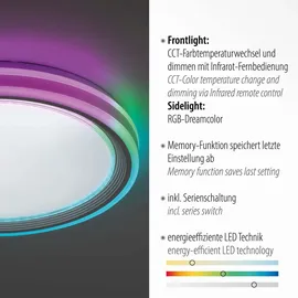 just light. LED-Deckenleuchte Spheric Weiß CCT & RGB Ø 48,5 cm