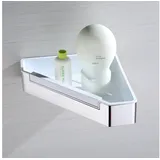 Bernstein Eck-Duschkorb DK719 Edelstahl mit Duschabzieher Chrom