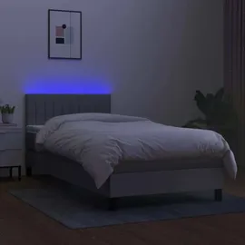 vidaXL Boxspringbett 100 x 200 cm Hellgrau