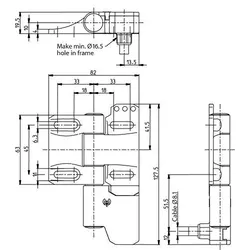BERNSTEIN Sicherer Scharnierschalter SHS3-U15Z-KR5-L-IPX