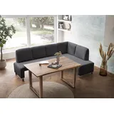 exxpo - sofa fashion Eckbank EXXPO - SOFA FASHION "Intenso, viele Bezugsstoffe Cord, Struktur 243/158 cm (B/T)", grau (anthrazith), B:243cm H:91cm T:158cm, NaturLeder;Strukturstoff (Zusammensetzung: Polyester 100%);Luxus-Microfaser (Zusammensetzung: Aufgeflockte 100%