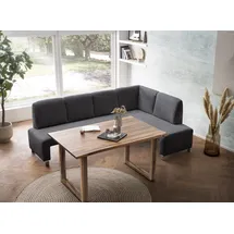 exxpo - sofa fashion Eckbank EXXPO - SOFA FASHION "Intenso, viele Bezugsstoffe Cord, Struktur 243/158 cm (B/T)", grau (anthrazith), B:243cm H:91cm T:158cm, NaturLeder;Strukturstoff (Zusammensetzung: Polyester 100%);Luxus-Microfaser (Zusammensetzung: Aufgeflockte 100%
