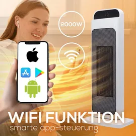 Tronitechnik Turm-Keramikheizer 2000 Watt WIFI / APP Fernbedienung Oszillation