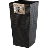 Famanu Blumentopf Kunststoff wetterfest - Rattan-Look (46,5 cm)
