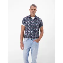 Lerros Floral Kurzarmhemd Blau XL