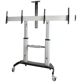 Startech Doppel TV Ständer 220 cm Schwarz/Silber