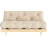 Karup Roots Schlafsofa, Gästebett, Sofa inkl. Futonmatratze«, Liegefläche 90/140/160 x200 cm, FSC® zertifizierte Kiefer beige