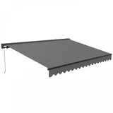 Oviala Markise Semi-intgral 2,5 x 2 m, Aluminium, Grau