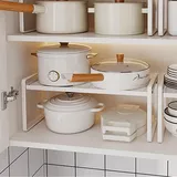 Küchenschrank Organizer,Regaleinsatz Mit Anti-Rutsch Matte,Küche Schrankeinsatz,