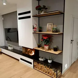 Kratki Kamineinsatz NBC 7 Stahl Schwarz