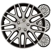 Radkappen, 4-teiliges Set, Dakar, Schwarz/silber, 17 Zoll, Farbe: Box