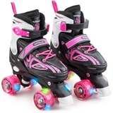 Apollo Rollschuh " Super Quad X Pro' verstellbare Rollschuhe Schwarz | Gr.: 39-42