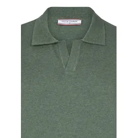 Felix Hardy Polokragenpullover FELIX HARDY "Pullover mit Polo-Kragen 2er-Pack", Herren, Gr. M, grün, braun, 100% Baumwolle, Pullover