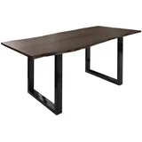 Massivmoebel24 Baumtisch 220 x 76 x 100 cm grau