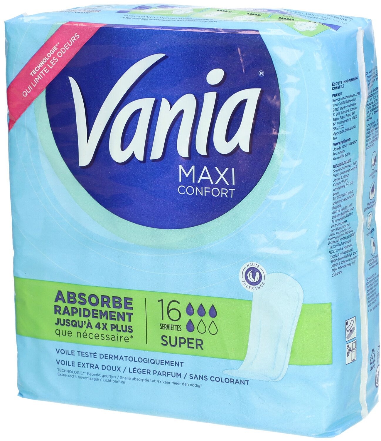 Vania Serviettes Hygiéniques, Maxi Confort, Super, 16 Serviettes 16 pc(s) serviettes hygiénique(s)