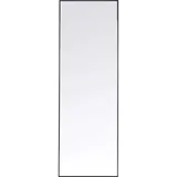 Kare Design Spiegel Bella, Schwarz, Wandspiegel, Spiegel, Glas, Aluminium Rahmen, 130x30x3 c m (H/B/T)