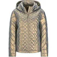 GOLDNER Kurzgröße: Metallicjacke mit Kapuze", in goldfarben | Gr.: 20,