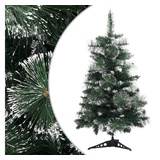vidaXL Künstlicher Weihnachtsbaum mit Ständer Grün und Weiß 60 cm PVC« grün 60 cm