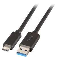 EFB-Elektronik EFB K5282-3ASW.1 USB3.2 Gen 1 m USB 3.2 1), USB Kabel, Typ-A/M ?C/M, 3A, 5Gbit, 1m K52823ASW1
