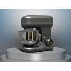 MEDION Küchenmaschine "MD 18430, 8 Geschwindigkeitsstufen, Impulsfunktion, 5L Rührschüssel", grau (titan), B:44,2cm H:35,4cm T:23,7cm, Küchenmaschinen, Mit umfangreichem Zubehör-Set, Mixeraufsatz, Fleischwolf-Aufsatz