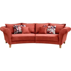 Home Affaire Big-Sofa HOME AFFAIRE "Tassilo geschwungene Formensprache, bequem, Mega Sofa, Breite 350cm", orange (koralle), B:350cm H:95cm T:110cm, 100% Polyester, Sofas, Big-Sofa