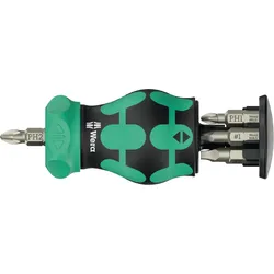 Wera Kraftform Kompakt Stubby Magazin RA 4 6-teilig im Griff integrierte Ratsche