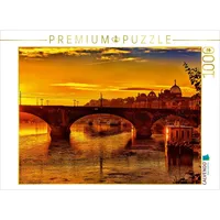 Calvendo Puzzle Sonnenaufgang über der Elbe in Dresden 1000