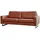 KAWOLA Sofa VILNIUS 2-Sitzer Kunstleder mit Lederanteil cognac