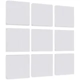 platino24 Akustikpaneele 9 Elemente Colore Quadrat 27,5 x 27,5 cm Weiß I Schallabsorber aus Basotect G+ mit Akustikfilz I Schalldämmung Wand & Decke I Akustikelemente Wandpaneel