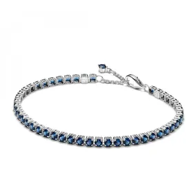 Pandora Timeless Funkelndes Blaues Tennisarmband aus Sterling Silber 591469C02-18 Größe 18 cm