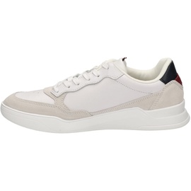 Tommy Hilfiger Herren Cupsole Sneaker Elevated Cupsole Leather Mix Schuhe , Weiß (White), 40 EU