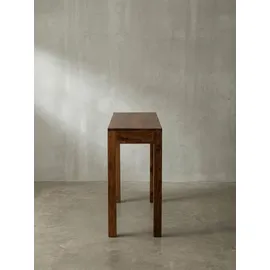 KADIMA DESIGN Schreibtisch 118x40x76 cm Massivholz Computertisch mit Schublade, Homeoffice Bürotisch Massiv Schmal Platzsparend, Holztisch Laptoptisch