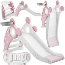 Tectake Kinderrutsche Joy 128 x 66,5 x 67,5 cm Pink