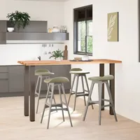 VidaXL Bartisch Hellbraun 200x80x112 cm Massivholz Eiche Rechteckig -