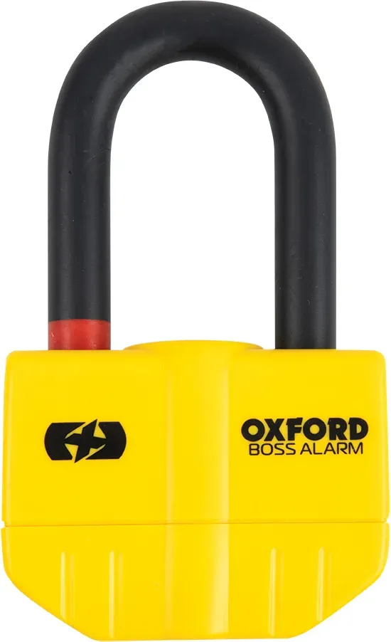 Oxford Boss 14mm, blocage du disque de frein avec alarme - Noir/Jaune - 14 mm