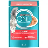 PURINA ONE SterilCat - Sparpaket: Lachs und Karotten (52 x 85 g)