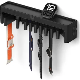 SPIGEN Wandmontierter Apple Watch Band Organizer S341 mit oberem Ablage-Tablett - Schwarz