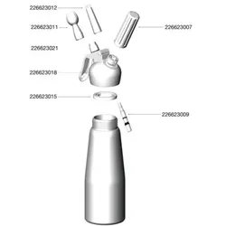 MOSA  Sahneapparat Ersatzteile,  Tüllenadapter Metall