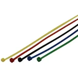 Unitec Kabelbinder-Set 150x2,5mm farbig Sortiert 50x, 50 Stück