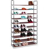 Relaxdays Schuhregal 100 x 175,5 x 29 cm bordeaux / bordeaux