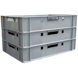 Buri Aufbewahrungsbox 3-tlg. grau