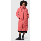 Marikoo Damen Winterjacke Steppmantel lang gesteppter Mantel Winter Parka Jacke warm B985 [B985-Nadeshik-Rouge-Gr.XS] - XS