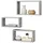 [en.casa] Mandal Wandregal 3 tlg. 40 x 12 x 10 cm Grau