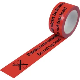 gründrucken PP-Warnklebeband, 50mm breitx66lfm, 52μ, rot, Rl.TRANSPAK VE: 36 Rollen