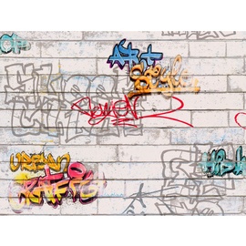 A.S. Création Papiertapete Boys & Girls 6 Graffitiwand Grau-Bunt FSC®