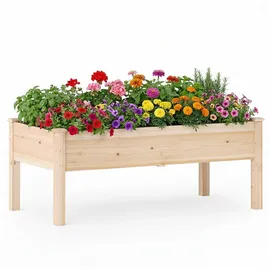 komfotteu Hochbeet 122 x 62 x 48 cm Beige